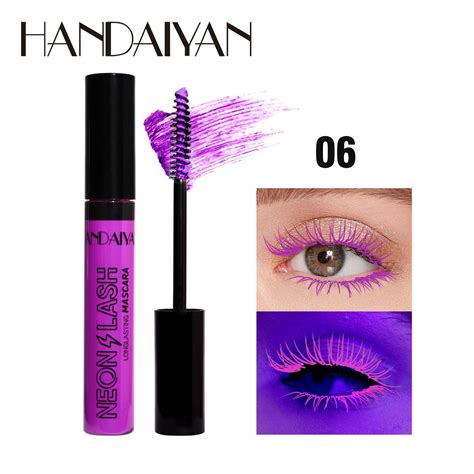 SDJMa Colorful Neon Mascara Fluorescent Waterproof Long Lasting Purple