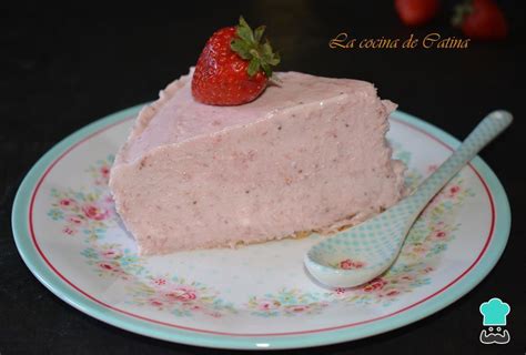 Tarta Mousse De Fresa Con Base De Galleta F Cil