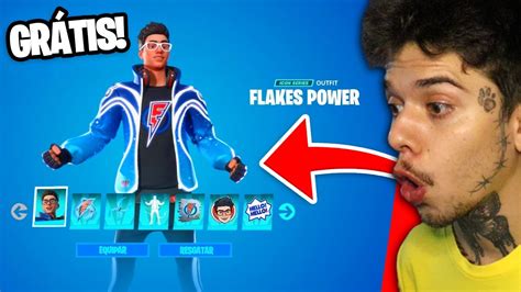 COMO PEGAR a SKIN DO FLAKES POWER DE GRAÇA no FORTNITE YouTube