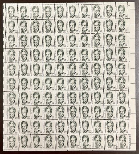 1861 Thomas Gallaudet Founder Of Deaf Education MNH 20 C Sheet Of 100