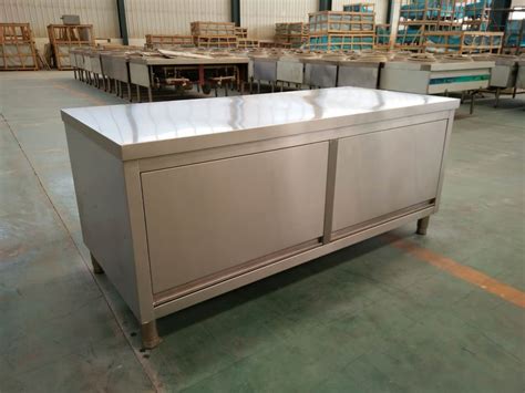 Stainless Steel Base Cabinet With Overhead Doors Shandong Legend Commercial Kitchen Equipment