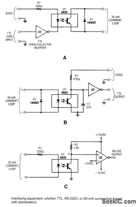 Optoisolator And Optocoupler Interface Circuits Control Circuit Circuit Diagram