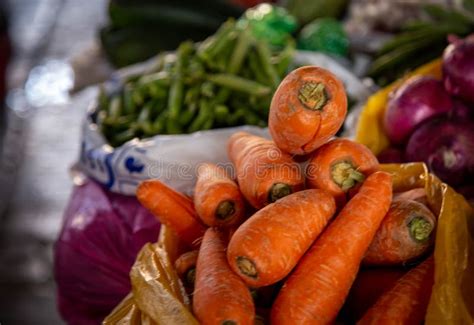 Fresh Carrots At A Market Stock Photo Image Of Cusco 260397806