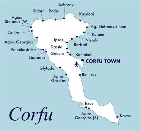 stay  corfu ultimate beach resort guide  map included corfu greek islands