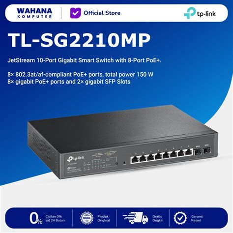 Promo Tp Link Tl Sg Mp Port Gigabit Smart Poe Switch With Port