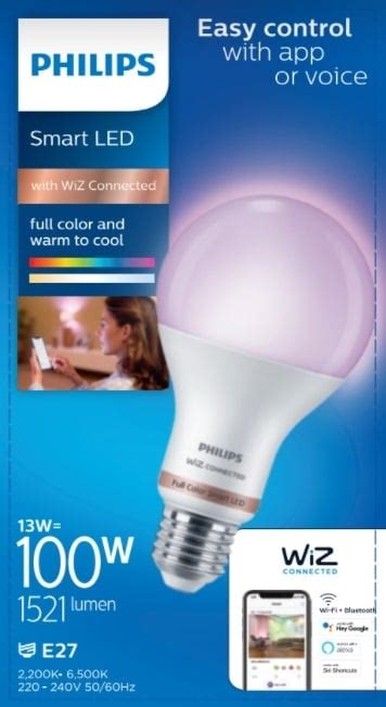 Philips Wiz Smart LED 13W E27 RGB TH