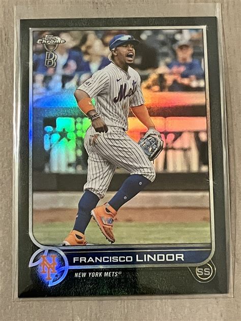 Francisco Lindor Topps Chrome Ben Baller Sp Parallel Card New