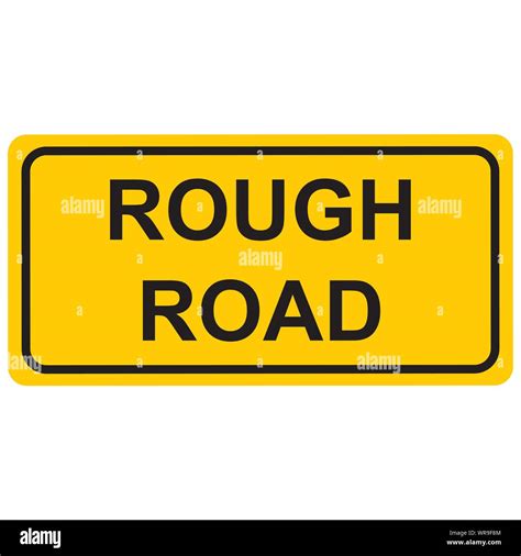 rough road sign Stock Vector Image & Art - Alamy