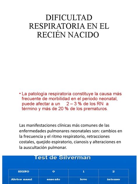 Sindrome De Distres Respiratorio Neonatal Pdf Parto Prematuro Pulmón