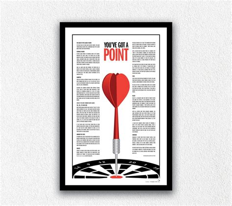 Darts Game Printable Darts Rules of Darts Game Digital Downloadable Game Print Wall Art ...