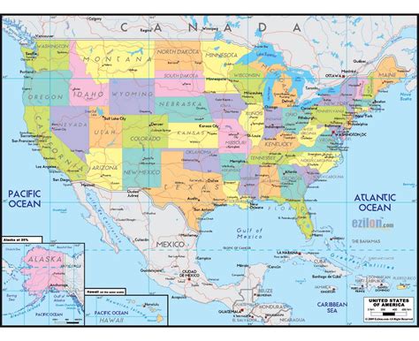 Latitude And Longitude Usa Map With Cities