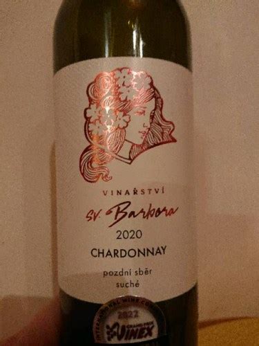 Vinařství sv Barbora Chardonnay Pozdní Sběr Suché Vivino US