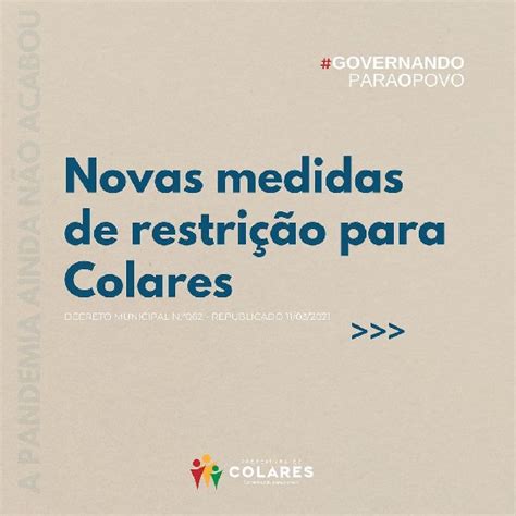 Novas Medidas de Restrição para Colares PA