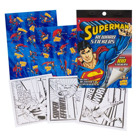 Wholesale Superman 100pc Reward Stickers Booklet MULTICOLOR