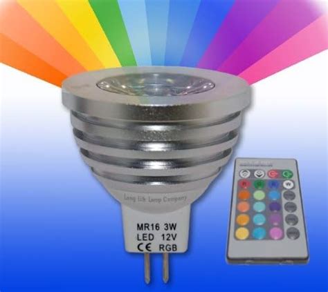 MR16 3w LED Remote Control Colour Changing Light Bulb LED 16 Colour