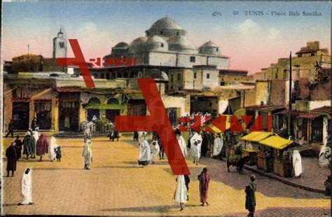 Tunis Tunesien Blick Auf Den Place Bab Souika Xl