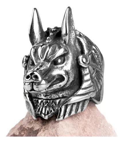 Anillo Dios Egipcio Anubis Acero Quir Rgico Hombre