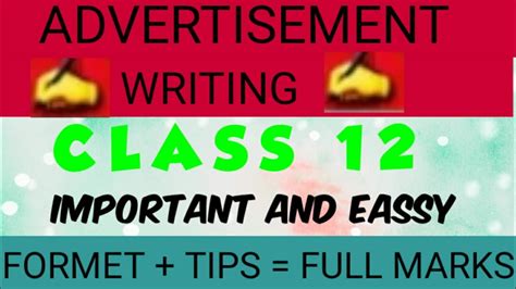 Advertisement Writing ‌advertisement Writing Class12 Advertisement