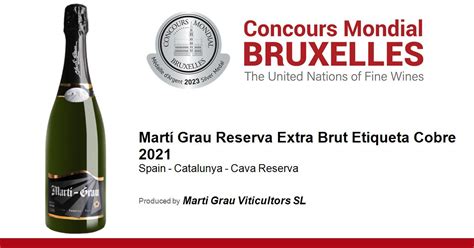 Martí Grau Reserva Extra Brut Etiqueta Cobre 2021 Concours Mondial de