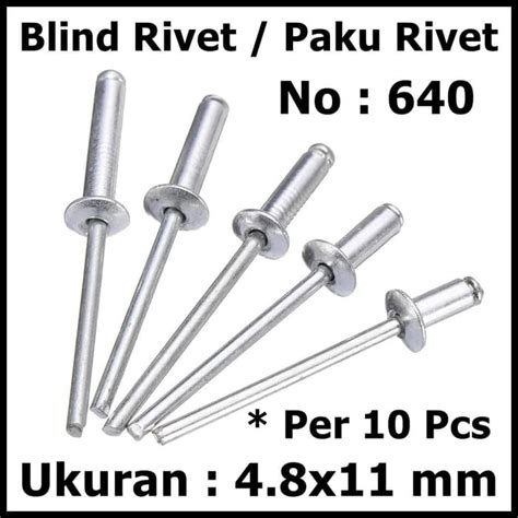 Jual Per Pcs Paku Tembak Blind Rivet Ripet No Ukuran X Mm