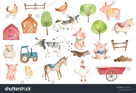 63457 Watercolor Farm Background Images Stock Photos And Vectors