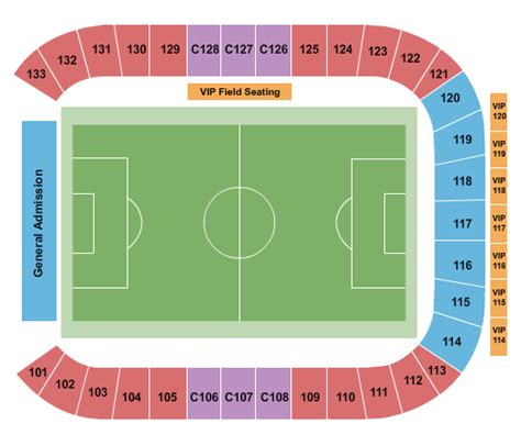 American Legion Memorial Stadium, Soccer Seating Chart | Star Tickets