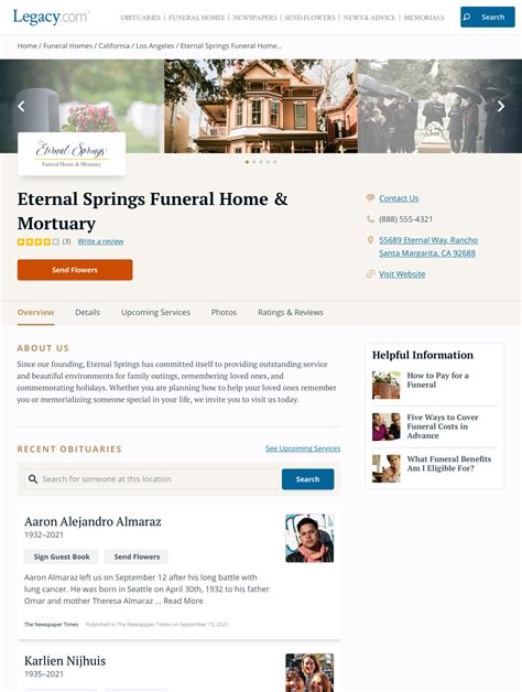 Where The End of Life Begins - Legacy.com Funeral Homes