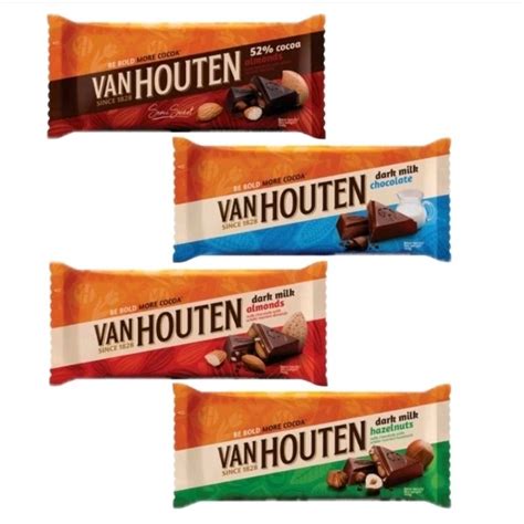 VAN HOUTEN Dark Milk Chocolate Bar 140grams Assorted Flavor Shopee