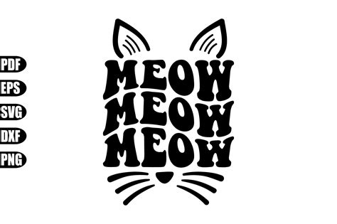 Meow Svg Graphic By Creativekhadiza124 · Creative Fabrica