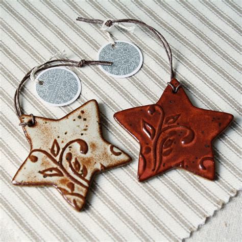 Handmade Ceramic Christmas Ornaments Eco Stars Etsy Christmas