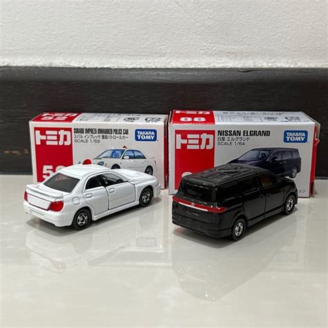 Tomica 52 Subaru Impreza Unmarked Police Car 88 Nissan Elgrand