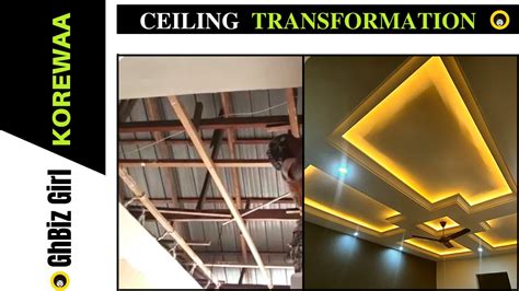 Building My House In Ghana Ceiling Transformation Light Fixtures And Pop Designs Youtube