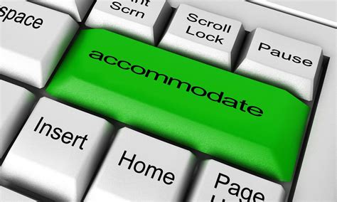 accommodate word  keyboard button  stock photo  vecteezy