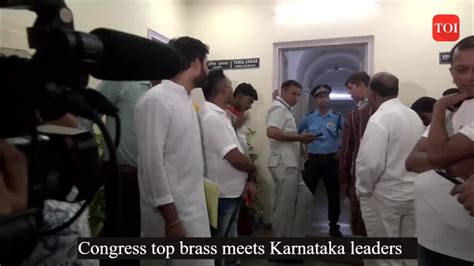 Congress Congress Top Brass Meets Karnataka Leaders To Hammer Strategy