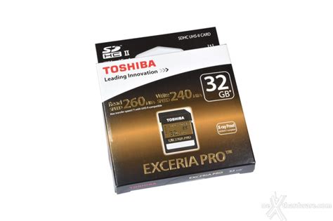 Toshiba Exceria Pro Sdhc Uhs Ii Gb Vista Da Vicino