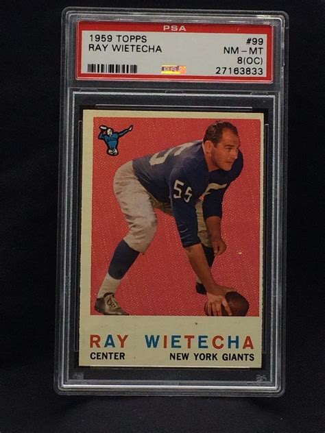 Topps Football Ray Wietecha Psa Ebay