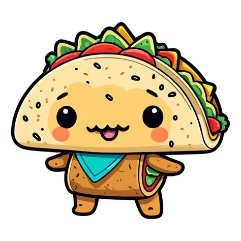 Premium Vector Cute Funny Cartoon Taco Vector