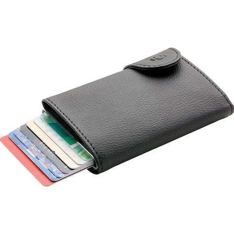 C Secure Rfid Kartenhalter Und Portemonnaie Schwarz Silber Pu