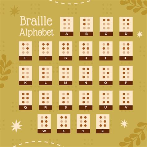 Free Vector Flat Alphabet Font For World Braille Day