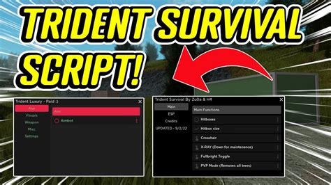 New Trident Survival Script Gui Hack Aimbot Autofarm Esp And More