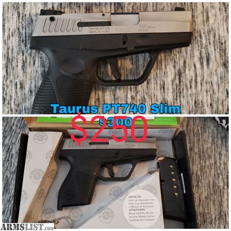 Armslist For Sale Taurus Pt740 Slim 40 Sandw