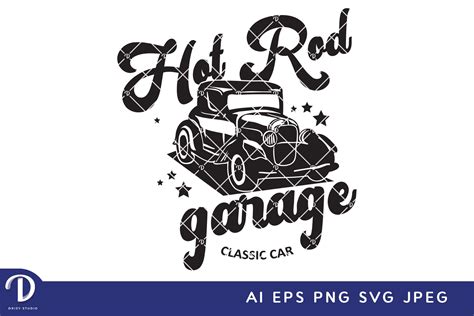 Hot Rod Garage For T Shirt Design Drizy Studio