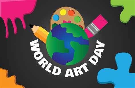 World Art Day Celebration Template Vector 20301116 Vector Art At Vecteezy