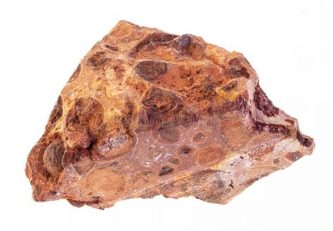 Specimen Of Raw Bauxite Stone On White Stock Image Image Of Bauxite