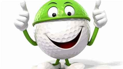 Hombre De La Pelota De Golf De Dibujos Animados Personaje Mascota