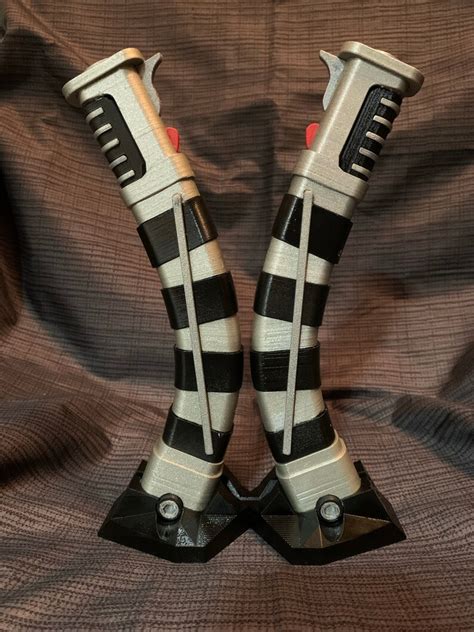 Asajj Ventress Clone Wars Lightsaber Hilts 3d Printed Etsy