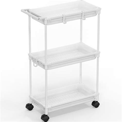 Simple Houseware Standard 3 Tier Slim Rolling Storage Cart