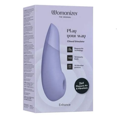 Womanizer Enhance 2 In 1 Pleasure Air Vibrations Clitoral Stimulator Lilac Sex Toys At