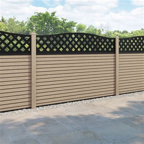 Our Mm Thick Light Oak Premium Composite Fence Slats Paired With Our