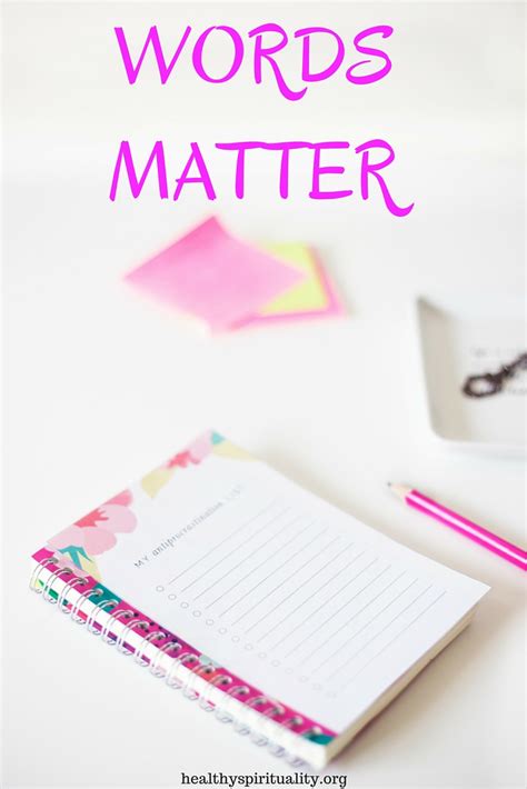 Words Matter - Healthy Spirituality